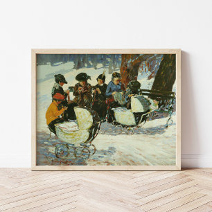 Póster Tejiendo a los soldados   George Luks