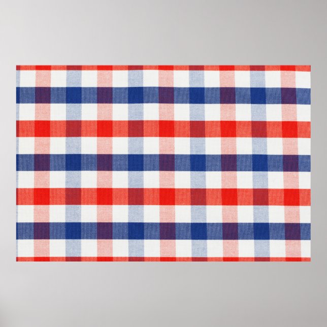 Póster Tela de cuadros al estilo vintage (Frente)