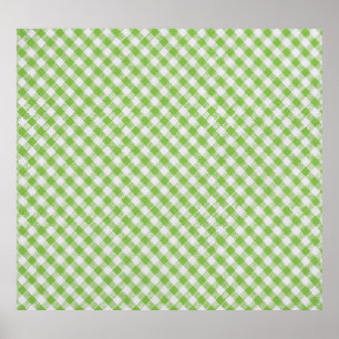 Póster Tela de cuadros verdes: textura de cierre.