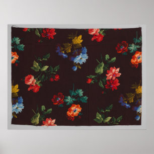 Póster Tela de flores