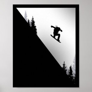 Póster Tela de nieve - Snowboard Snowboard Snowboard