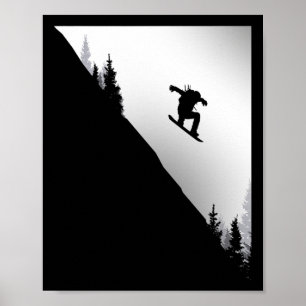 Póster Tela de nieve - Snowboard Snowboard Snowboard