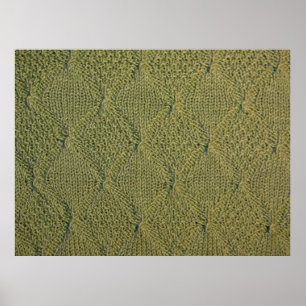 Póster tela de punto verde, tela de punto verde