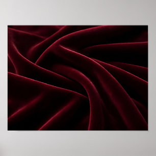 Póster Tela de terciopelo de color burgundy profundo con