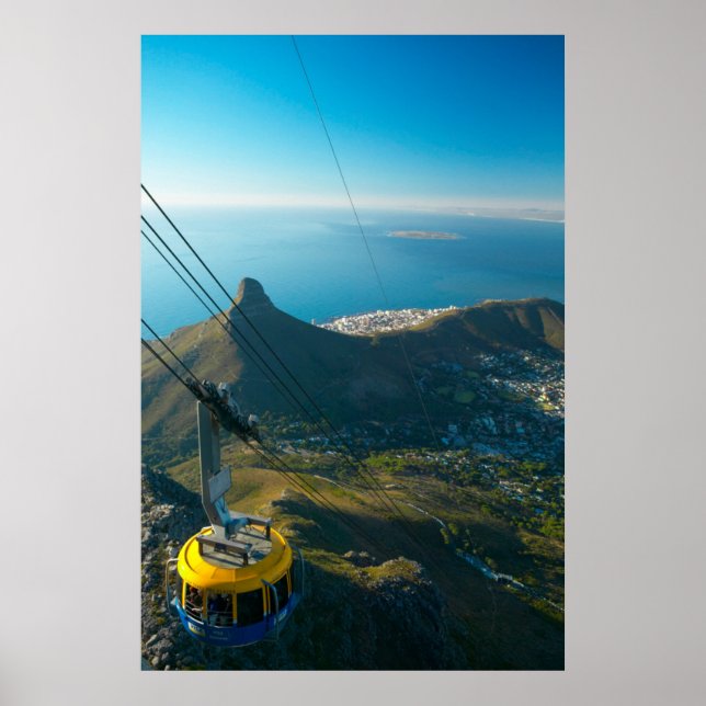 Póster Teleférico de Table Mountain, Ciudad del Cabo (Frente)