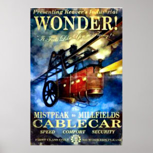 Póster Teleférico del vintage