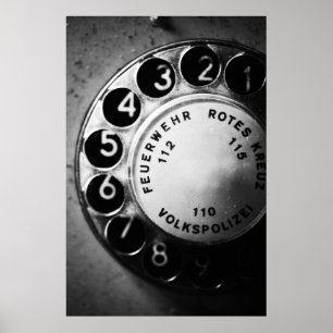 Póster Telefon Wählscheibe