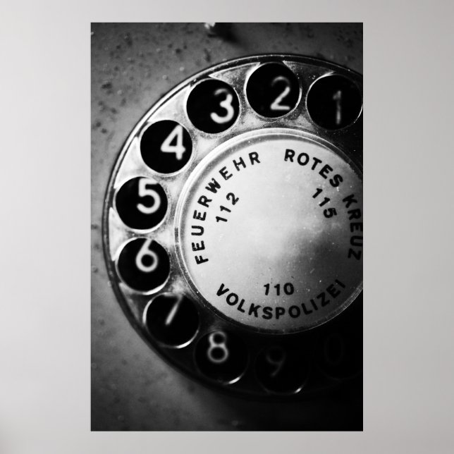 Póster Telefon Wählscheibe (Frente)