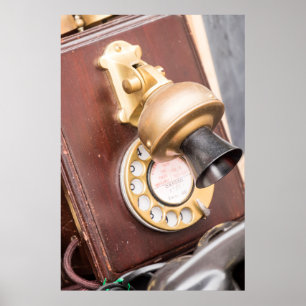 Póster Teléfono Antiguo En El Mercado