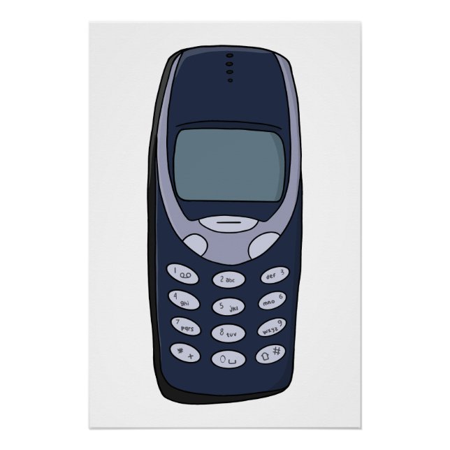 Póster Teléfono celular de vintage (Anverso)