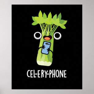 Póster Teléfono con canalización Graciosa Celery Veggie P