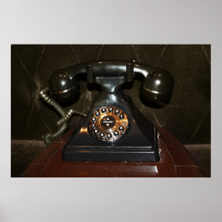 Póster Teléfono de acceso telefónico de vieja época
