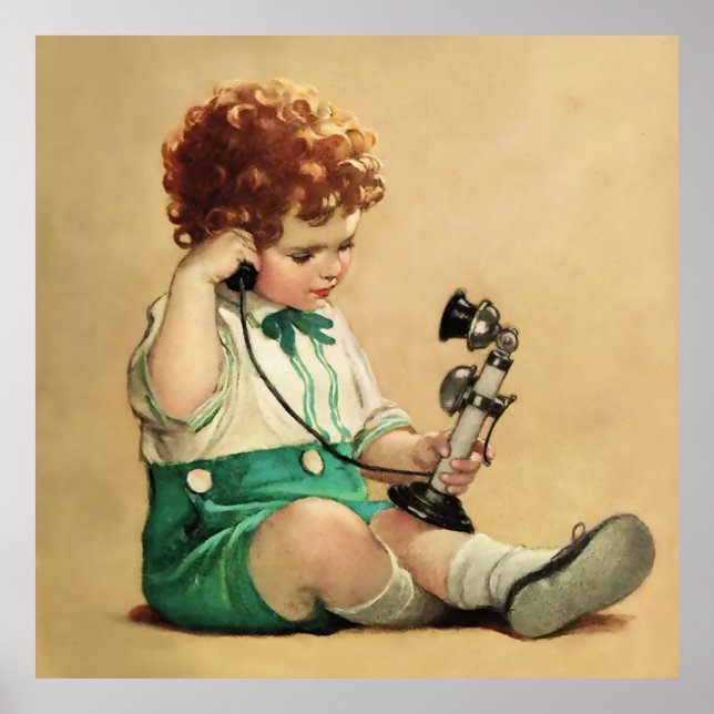 Póster Teléfono de Jessie Willcox Smith (Frente)