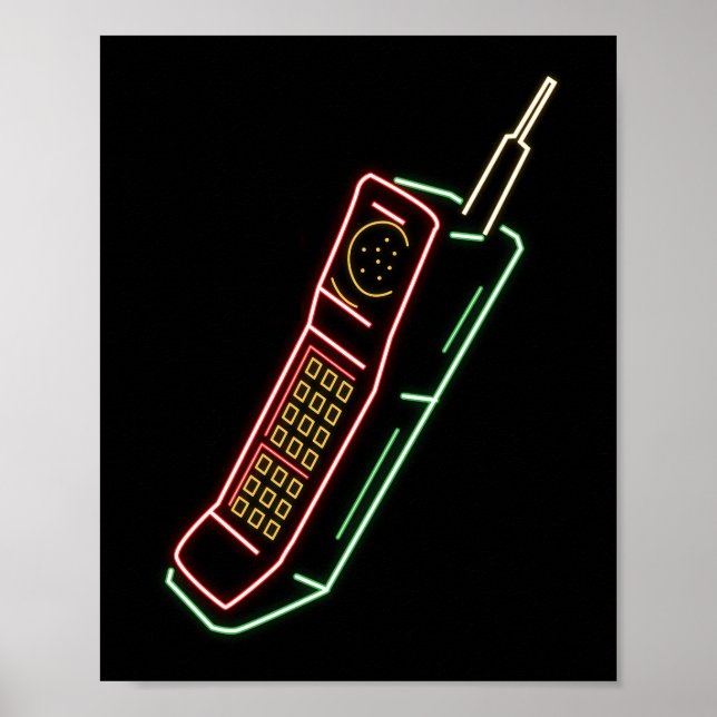 Póster Teléfono móvil Viejo Vintage (Frente)