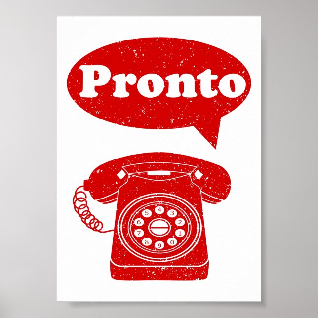 Póster Teléfono pronto italiano (Frente)