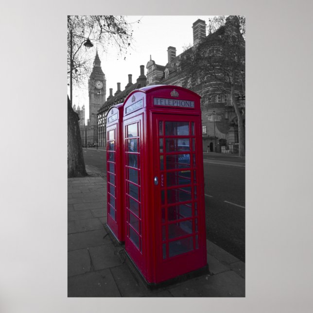 Póster Teléfono rojo de Londres (Frente)