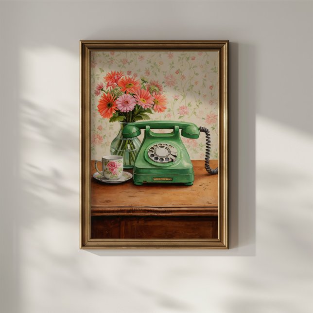 Póster Teléfono verde vintage (Subido por el creador)