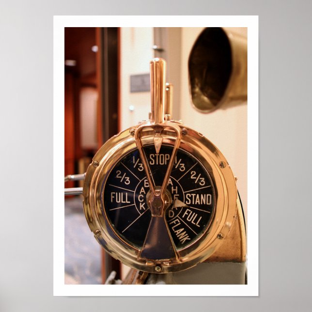 Póster Telégrafo de pedido de motor (Frente)