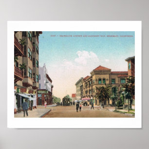 Póster Telegraph Ave., Berkeley, California Vintage Postc