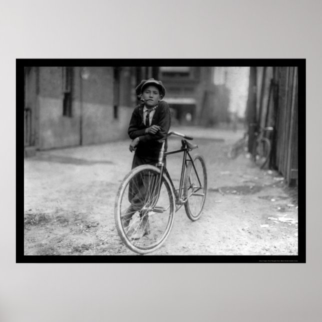Póster Telegraph Messenger Boy Waco, Texas 1913 (Frente)