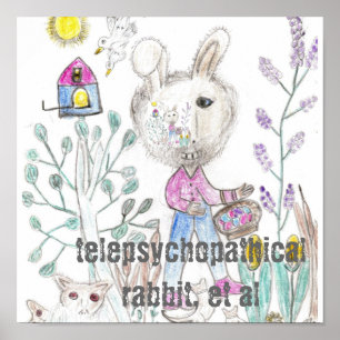 Póster Telepsychopathical Rabbit Poster
