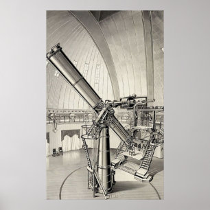 Póster Telescopio antiguo