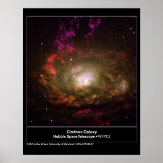 Póster Telescopio Circinus Galaxy Hubble