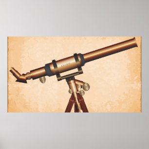 Póster Telescopio clásico
