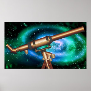 Póster Telescopio clásico