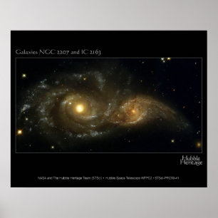 Póster Telescopio de Hubble de las galaxias casi que