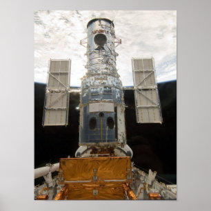 Póster Telescopio espacial Hubble & Atlantis