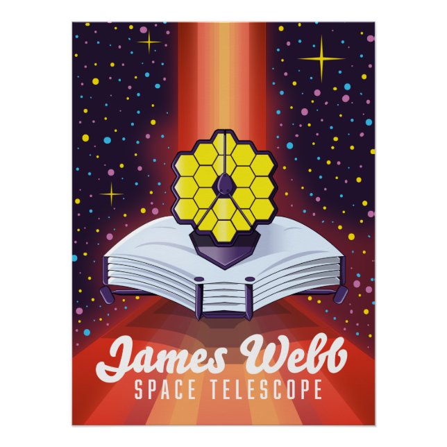 Póster Telescopio espacial James Webb. (Anverso)