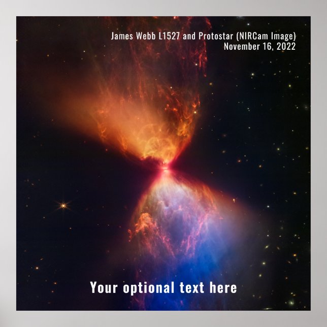 Póster Telescopio espacial James Webb L1527 Protostar NIR (Frente)
