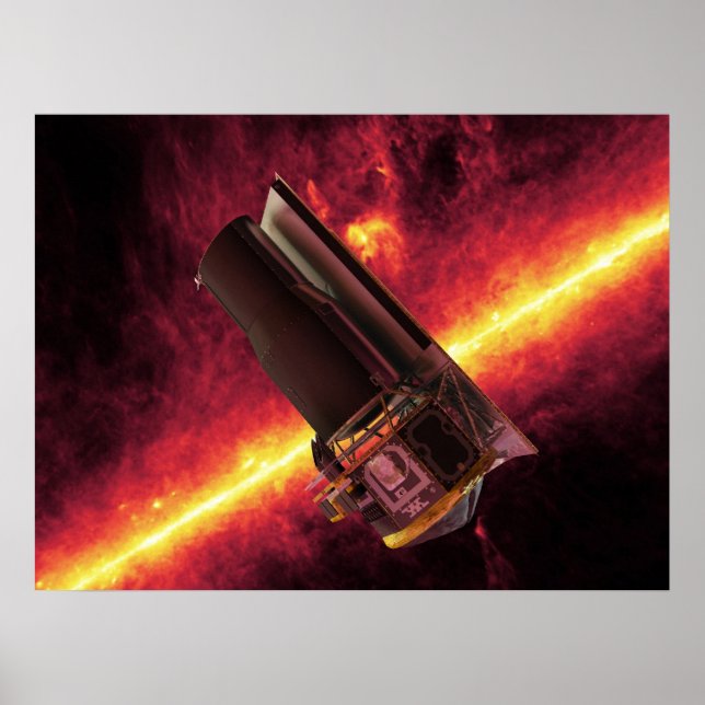 Póster Telescopio espacial Spitzer de la NASA (Frente)