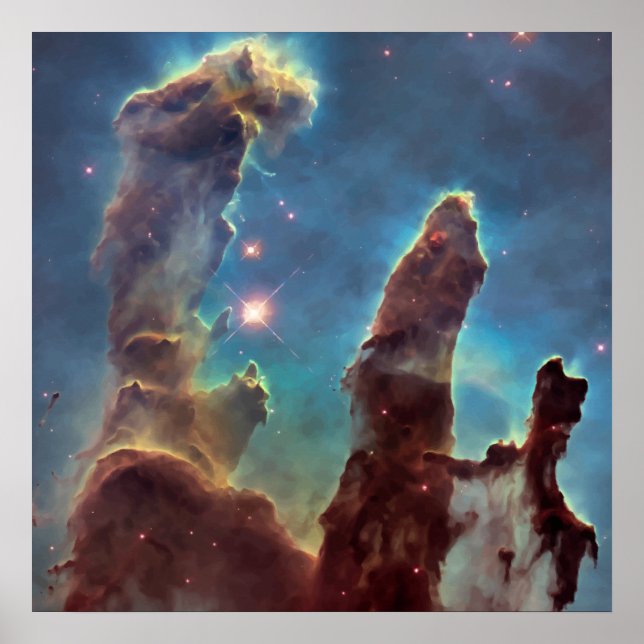 Póster Telescopio Hubble de la NASA Fotografías de creaci (Frente)
