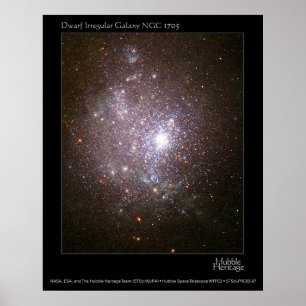 Póster Telescopio Hubble Dwarf Galaxy NGC 1705