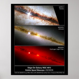 Póster Telescopio Hubble Edge-on Galaxy NGC 4013
