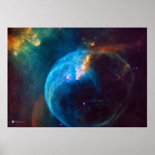 Póster Telescopio Hubble: Nebulosa Bubble (2016), NGC 763