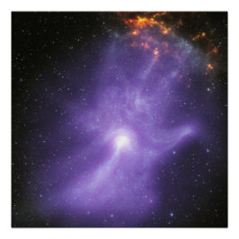 Póster Telescopios de rayos X Mano Cósmica Fantasmagórica
