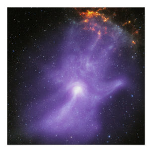 Póster Telescopios de rayos X Mano Cósmica Fantasmagórica