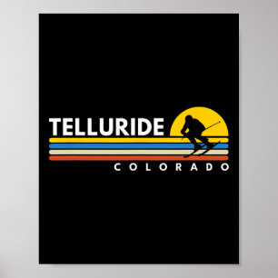 Póster Telluride Co Colorado Vintage Retro Souvenirs Skii