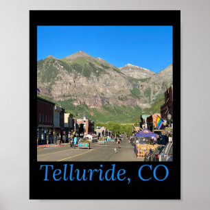 Póster Telluride Colorado Main St Co Montañas Ciudad de E