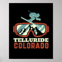 Telluride Colorado Retro Esquí Snowboard