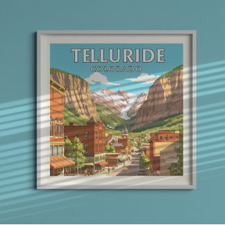 Póster Telluride Vintage Colorado