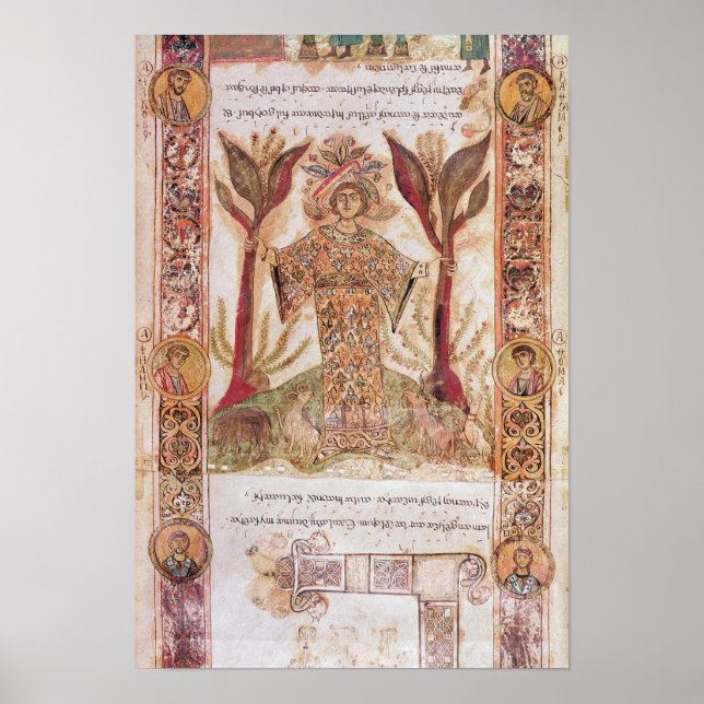 Póster Tellus, de Exultet I, c.1030 (Frente)