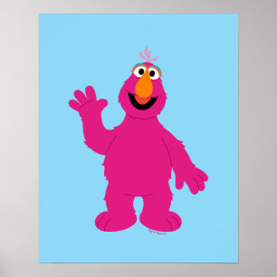Póster Telly Monster de Barrio Sésamo