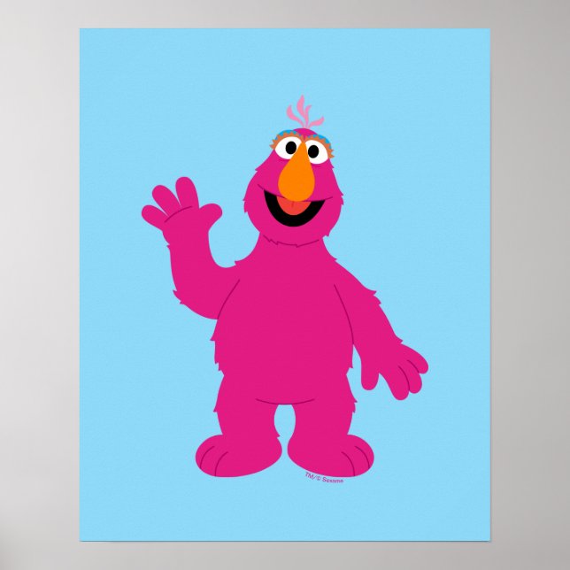 Póster Telly Monster de Barrio Sésamo (Frente)