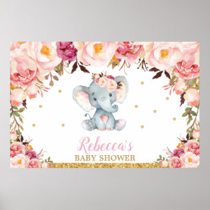 Póster Telón de fondo para fiesta de shower de bebé con e