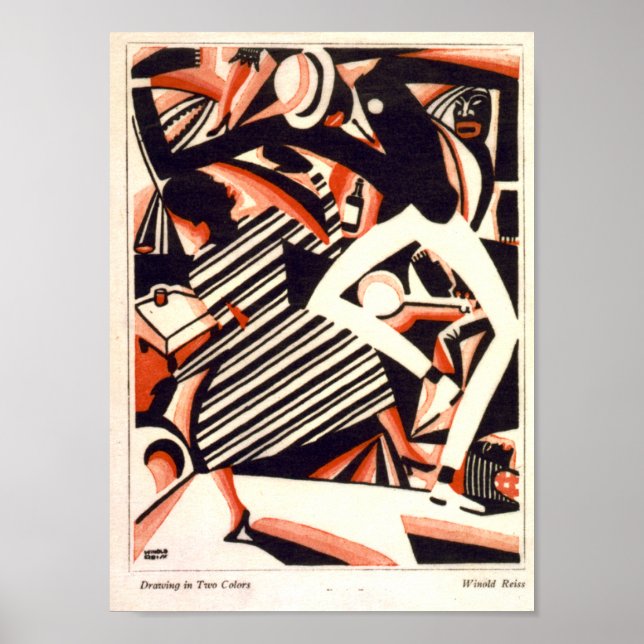 Póster Tema de Art Nouveau afroamericano (Frente)