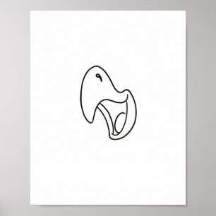 Póster Tema de ave, loro, graznido